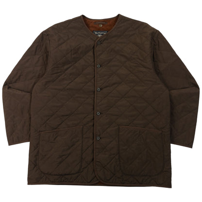 Vintage 90s Burberry Fleece Lined Quilted Jacket Size M