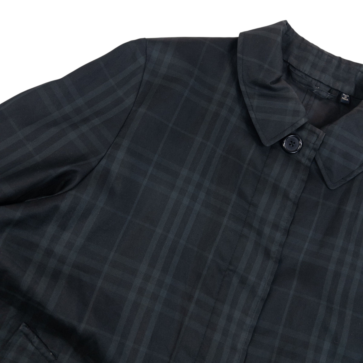 Vintage 2000s Burberry Nova Check Lightweight Rain Jacket in black, photo 5