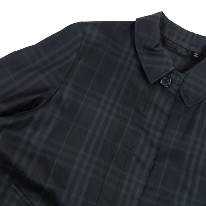 Vintage 2000s Burberry Nova Check Lightweight Rain Jacket in black, photo 5
