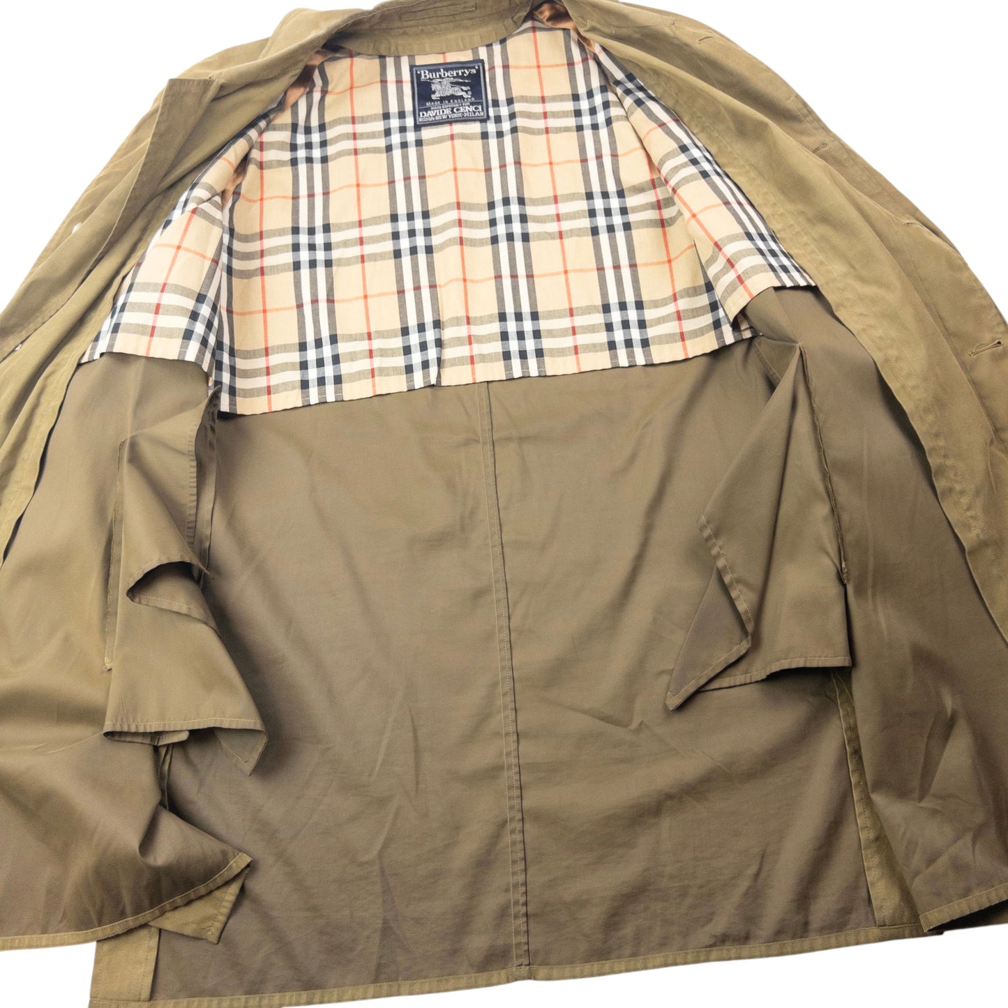 Vintage 80s Burberry Davide Cenci Trench Jacket Size XL