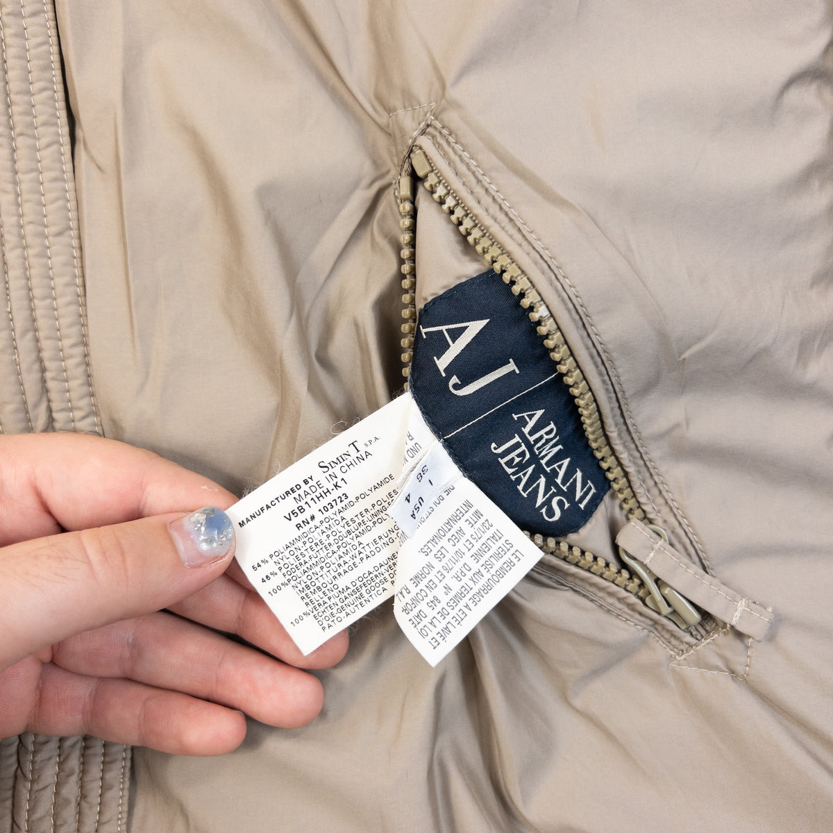 Vintage 2000s Armani Jeans Reversible Quilted Jacket Womens Size S