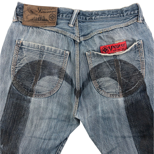 Vintage Yamane Evisu Painted Daicock Japanese Denim Jeans Size W31