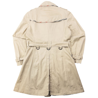 Vintage 2000s Burberry Nova Check Lined Belted Trench Jacket Womens Size M