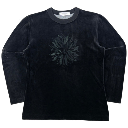 Vintage YSL Yves Saint Laurent Embroidered Velour Jumper Womens Size S