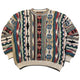 Vintage Pattern Knit Jumper Size XL