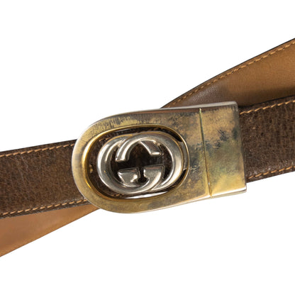 Vintage 90s Gucci Leather Belt Size S