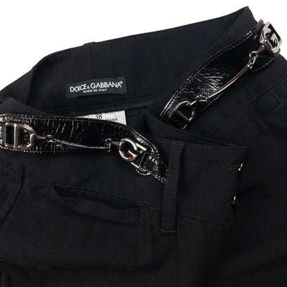 Vintage Dolce & Gabbana Buckle Waist Flared Trousers Womens Size W28