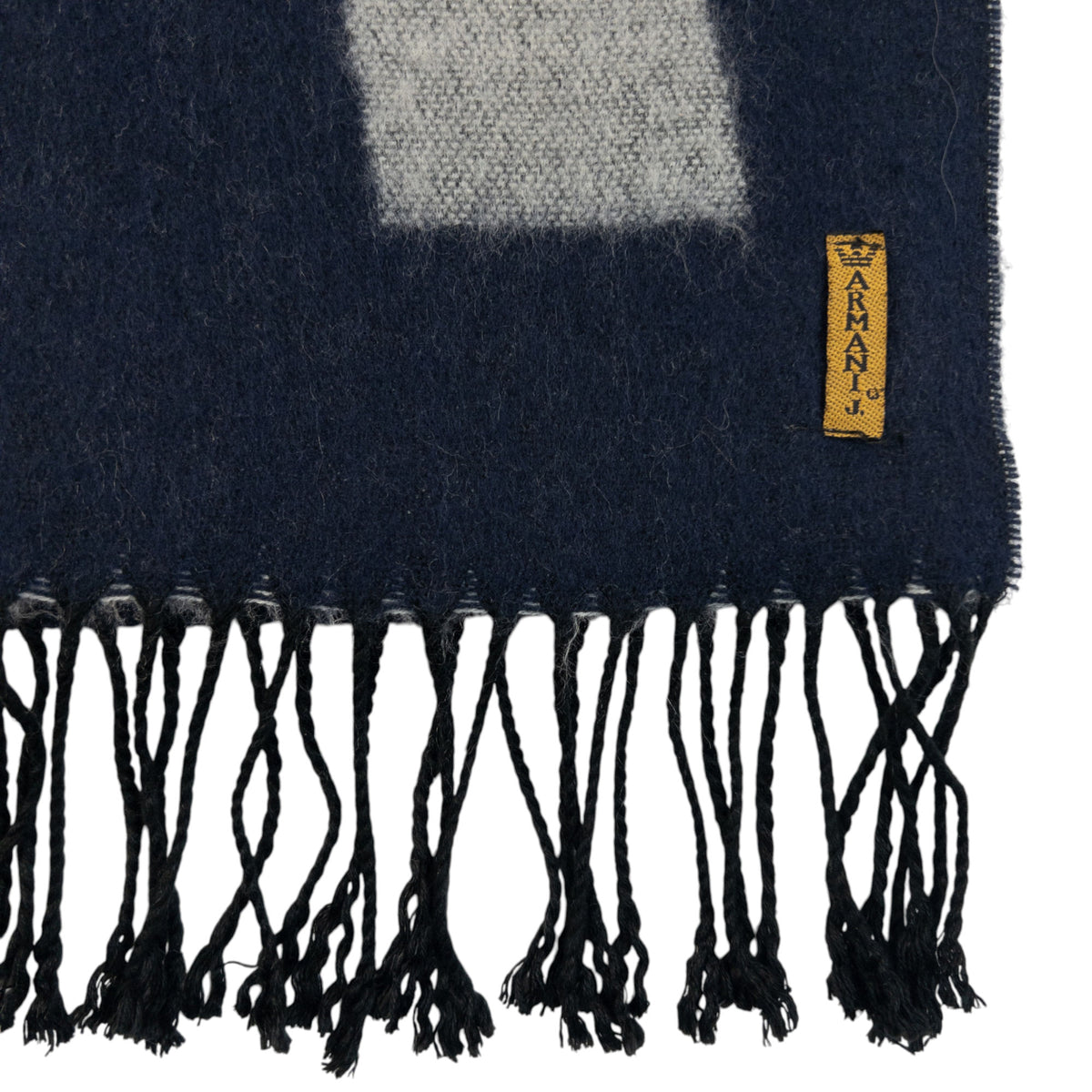 Vintage 2000s Armani Jeans Wool Tassel Scarf
