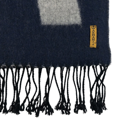 Vintage 2000s Armani Jeans Wool Tassel Scarf