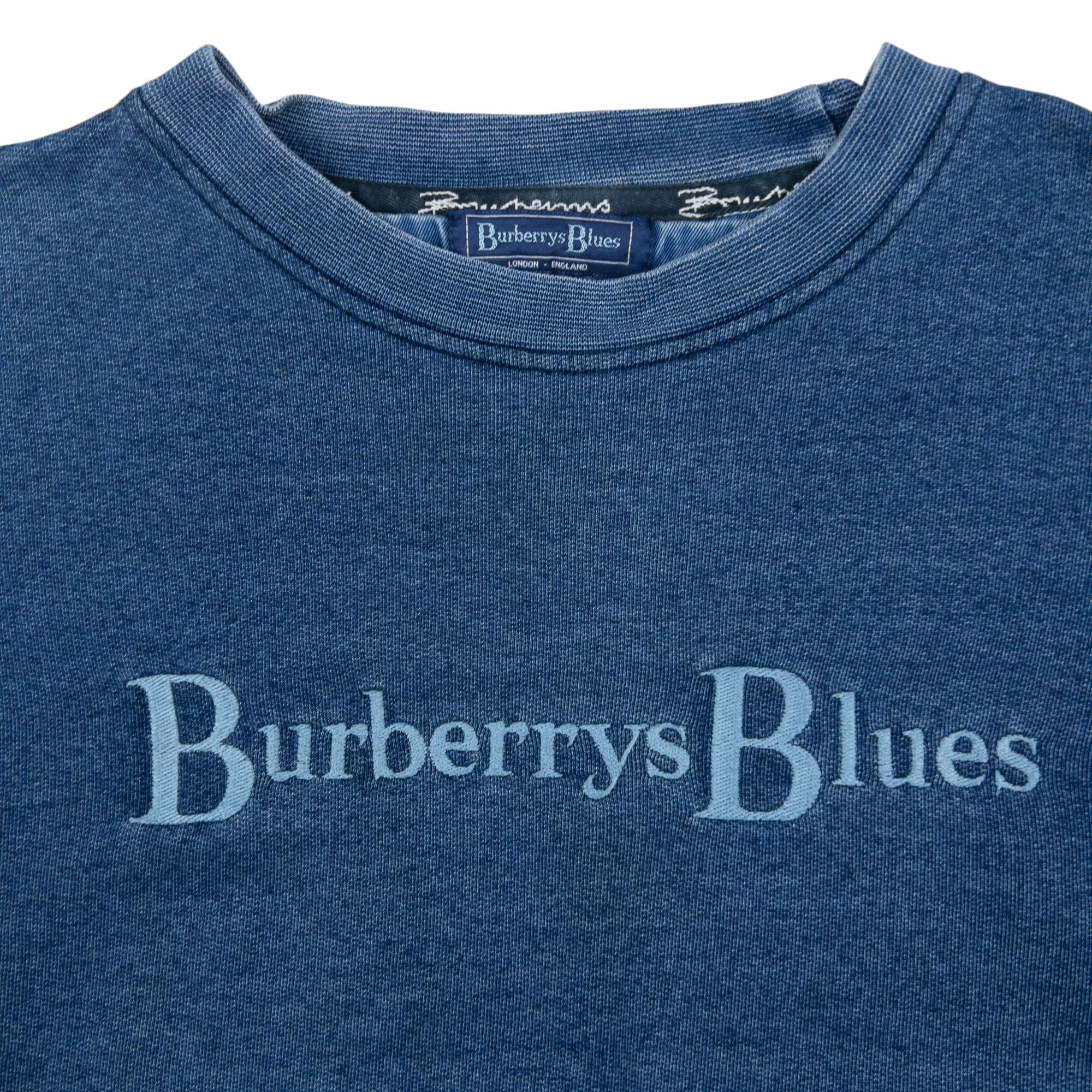 Vintage Burberry Blues Embroidered Sweatshirt Size L