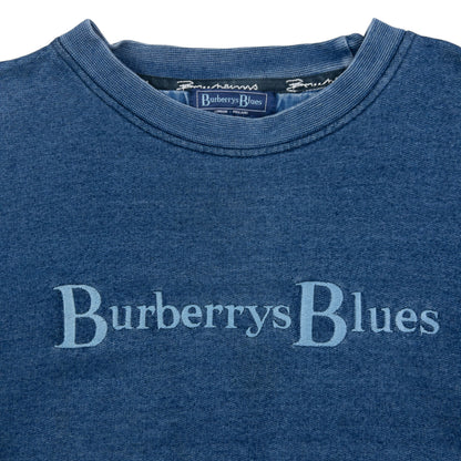 Vintage Burberry Blues Embroidered Sweatshirt Size L