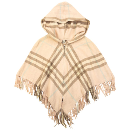 Vintage 2000s Burberry Nova Check Tassel Trim Poncho