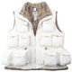 Vintage 2000s Ralph Lauren Multi Pocket Fur Lined Cargo Gilet Womens Size M