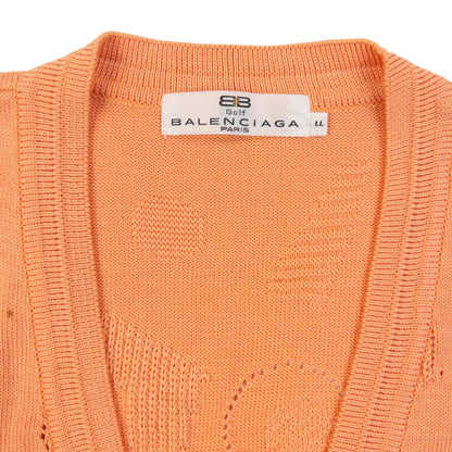 Vintage 90s Balenciaga Golf Button Up Sweater Vest Womens Size M