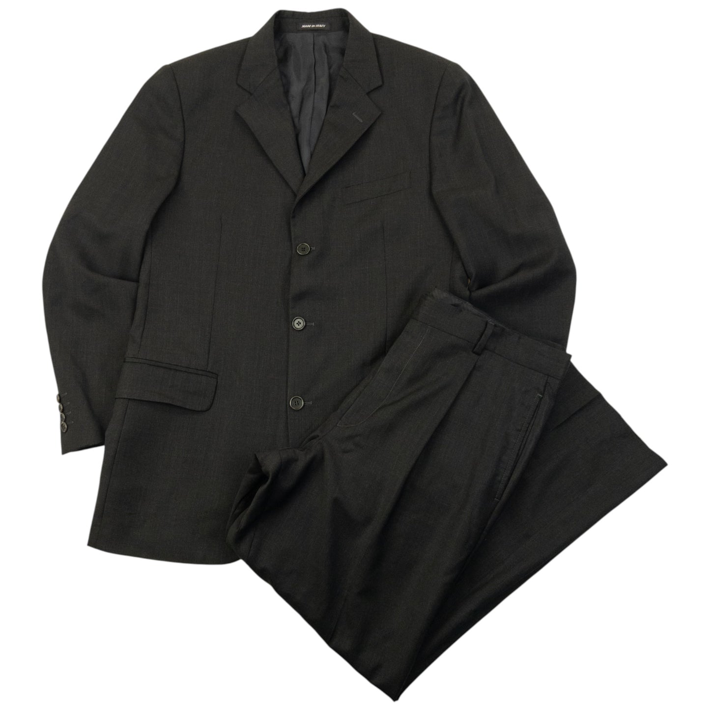 Vintage 90s YSL Yves Saint Laurent Jacket & Trousers Wool Suit Set Size XL