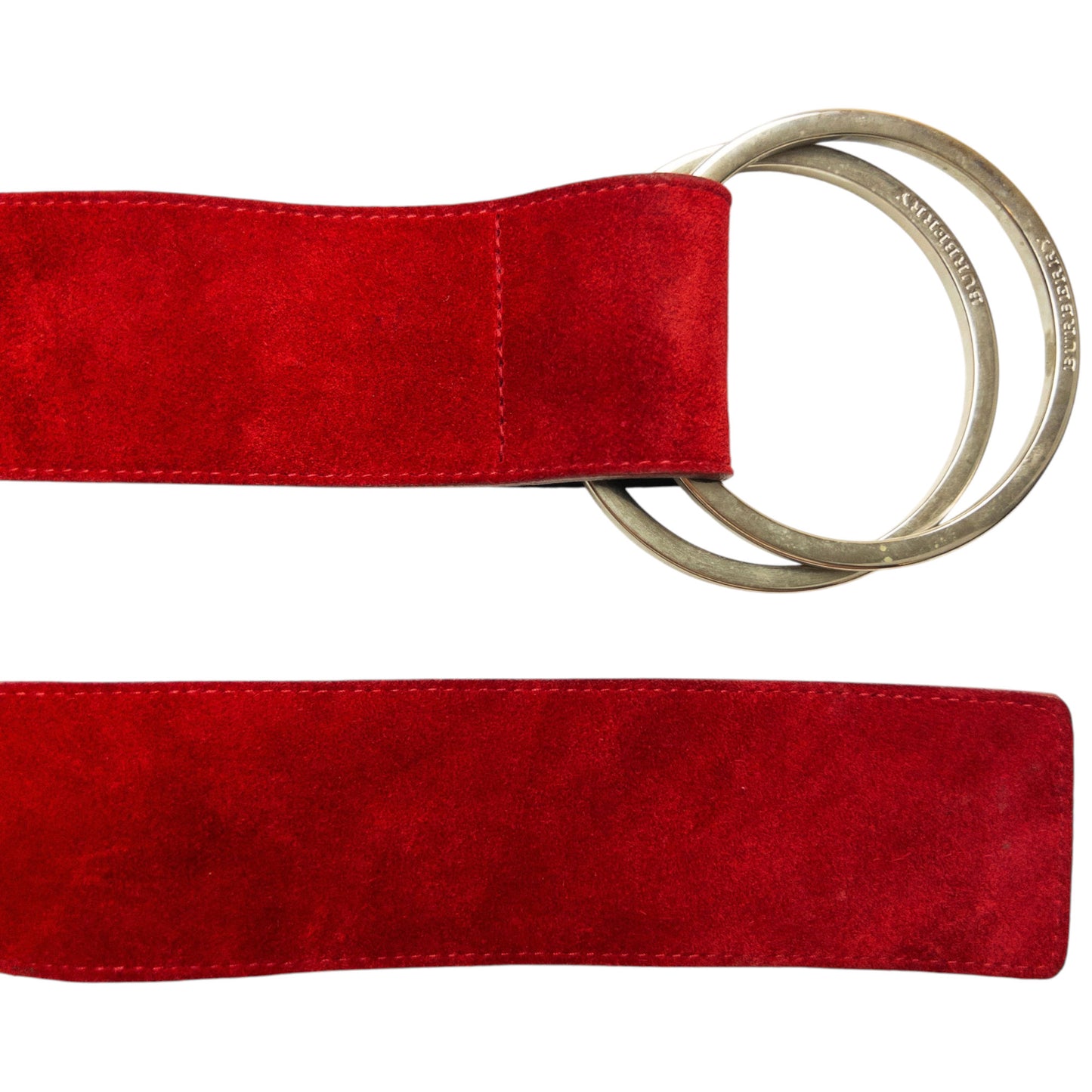 Vintage 2000s Burberry Suede Leather Belt Size XL