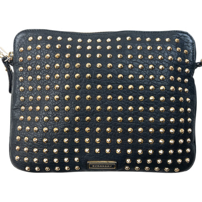Vintage 2000s Burberry Studded Leather Crossbody Bag