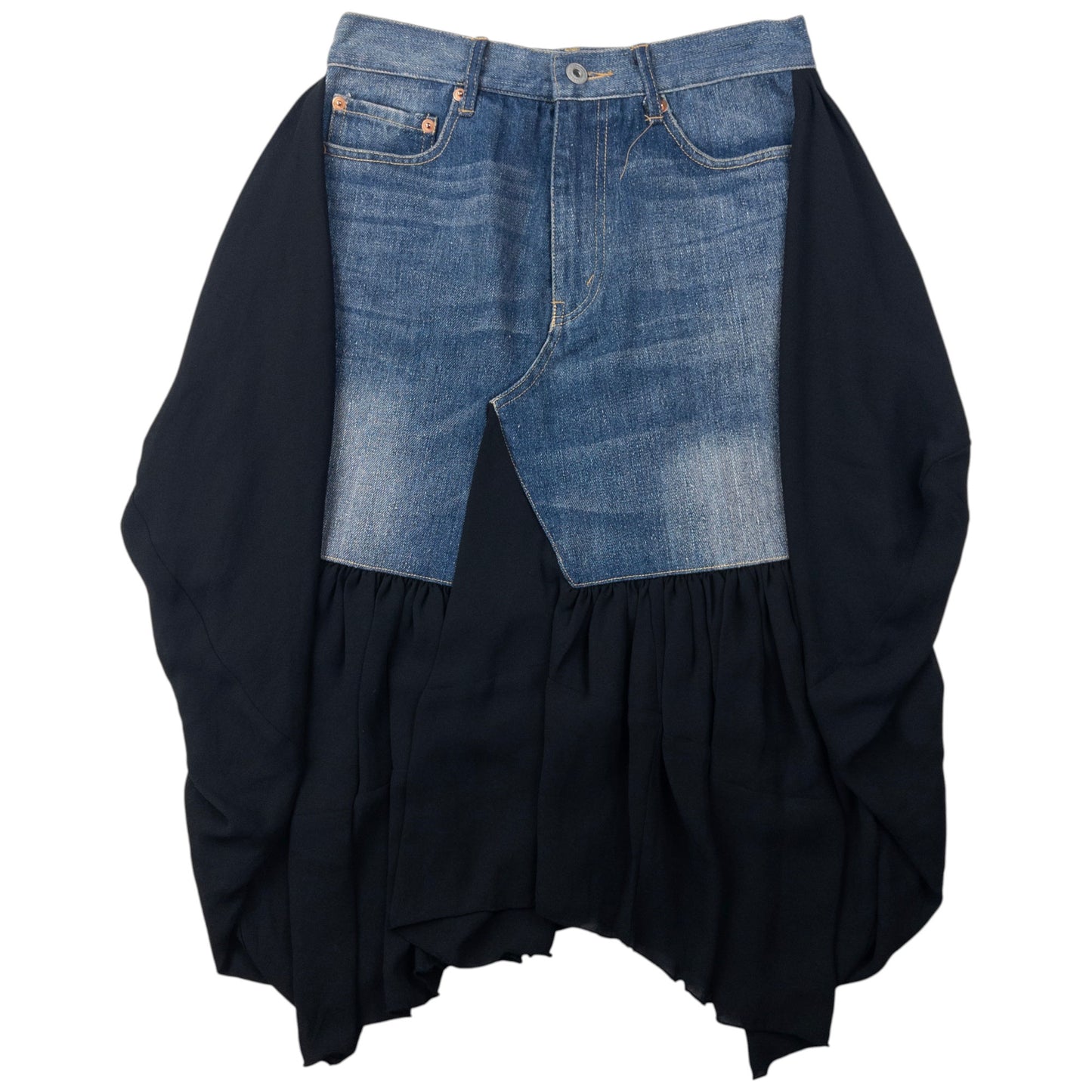 Vintage Junya Watanabe X Comme Des Garçons Denim Contrast Skirt Womens Size W28