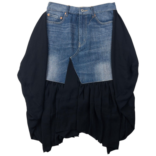 Vintage Junya Watanabe X Comme Des Garçons Denim Contrast Skirt Womens Size W28
