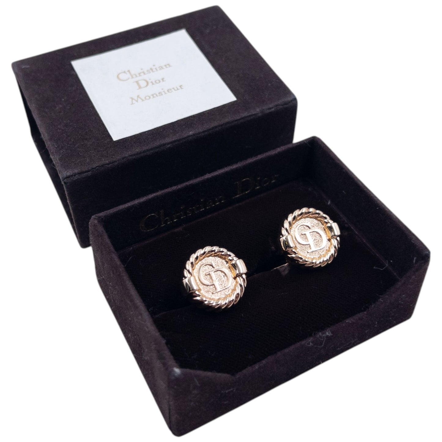 Vintage 90s Dior Embossed Cufflinks