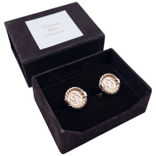 Vintage 90s Dior Embossed Cufflinks