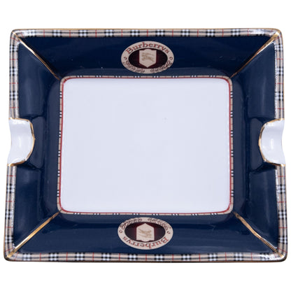 Vintage 90s Burberry Nova Check Fine Bone China Ashtray