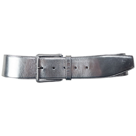 Vintage 2000s Miu Miu Metallic Leather Belt Size W26