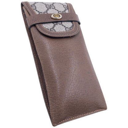 Vintage Gucci Monogram Leather Glasses Sleeve Case
