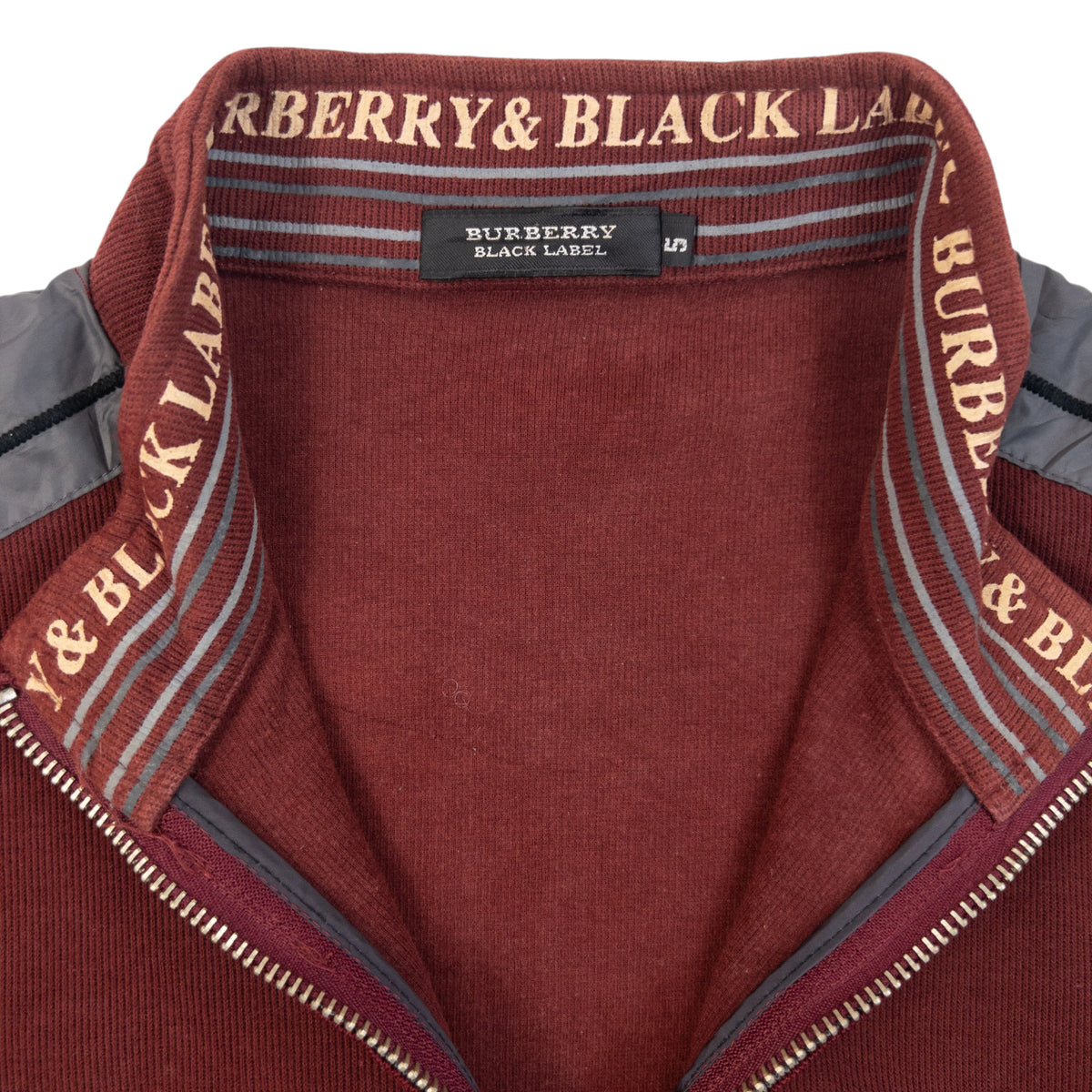 Vintage 2000s Burberry Black Label Q Zip Sweatshirt Size S
