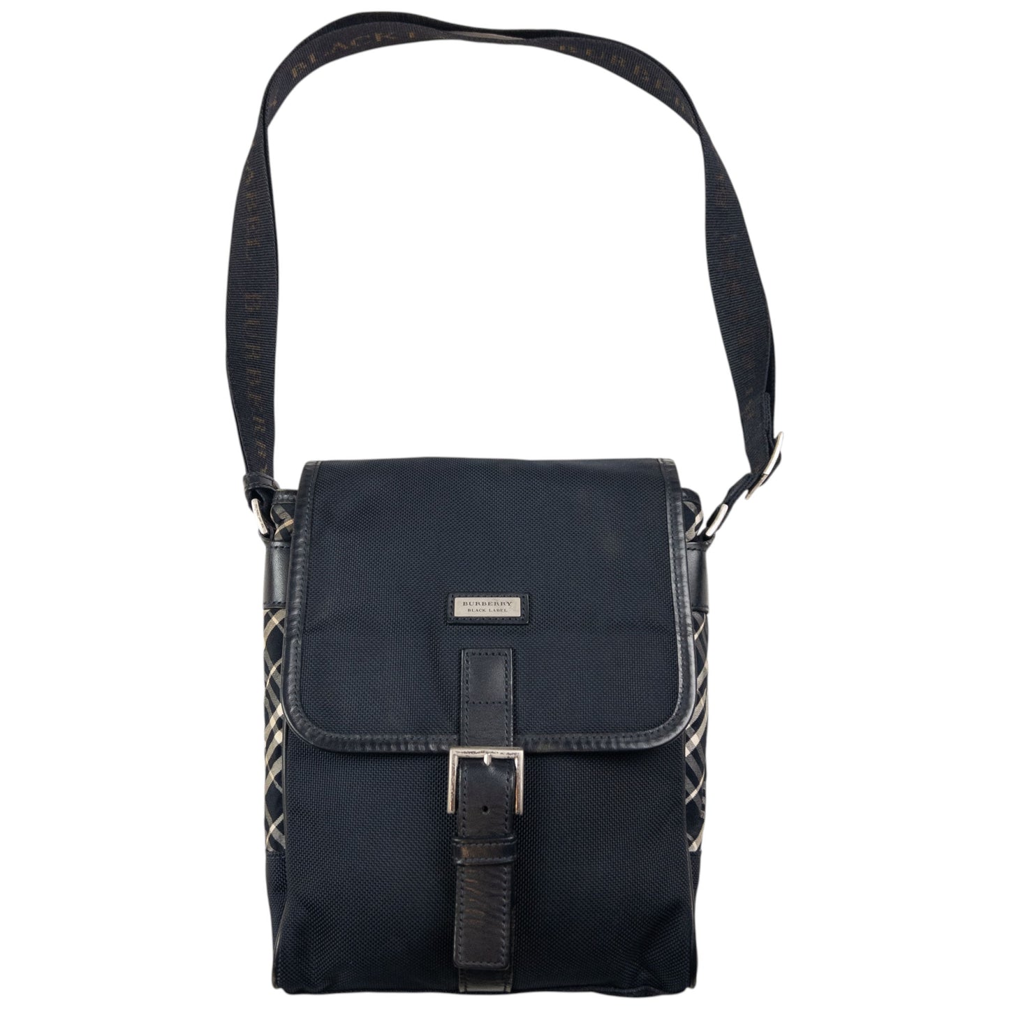 Vintage Burberry Black Label Nova Check Crossbody Bag