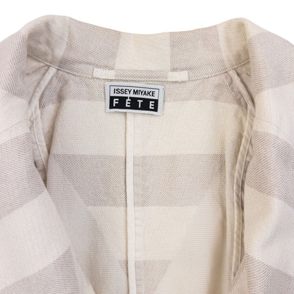 Vintage 90s Issey Miyake Fete Striped Jacket Womens Size M