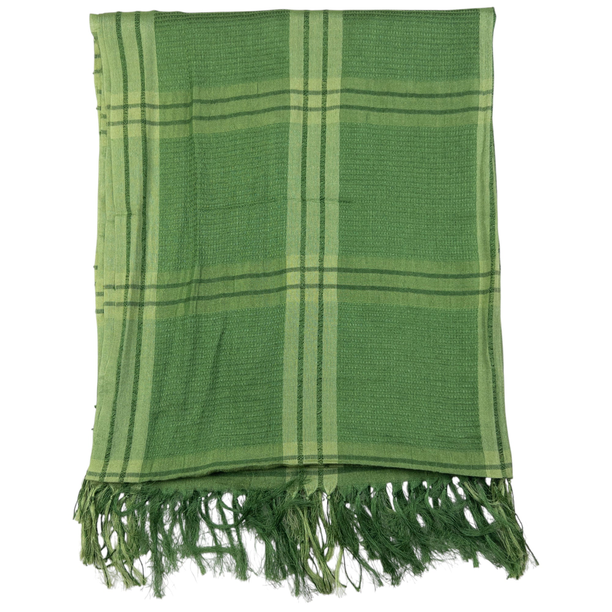 Vintage Issey Miyake Lightweight Checkered Tassel Scarf