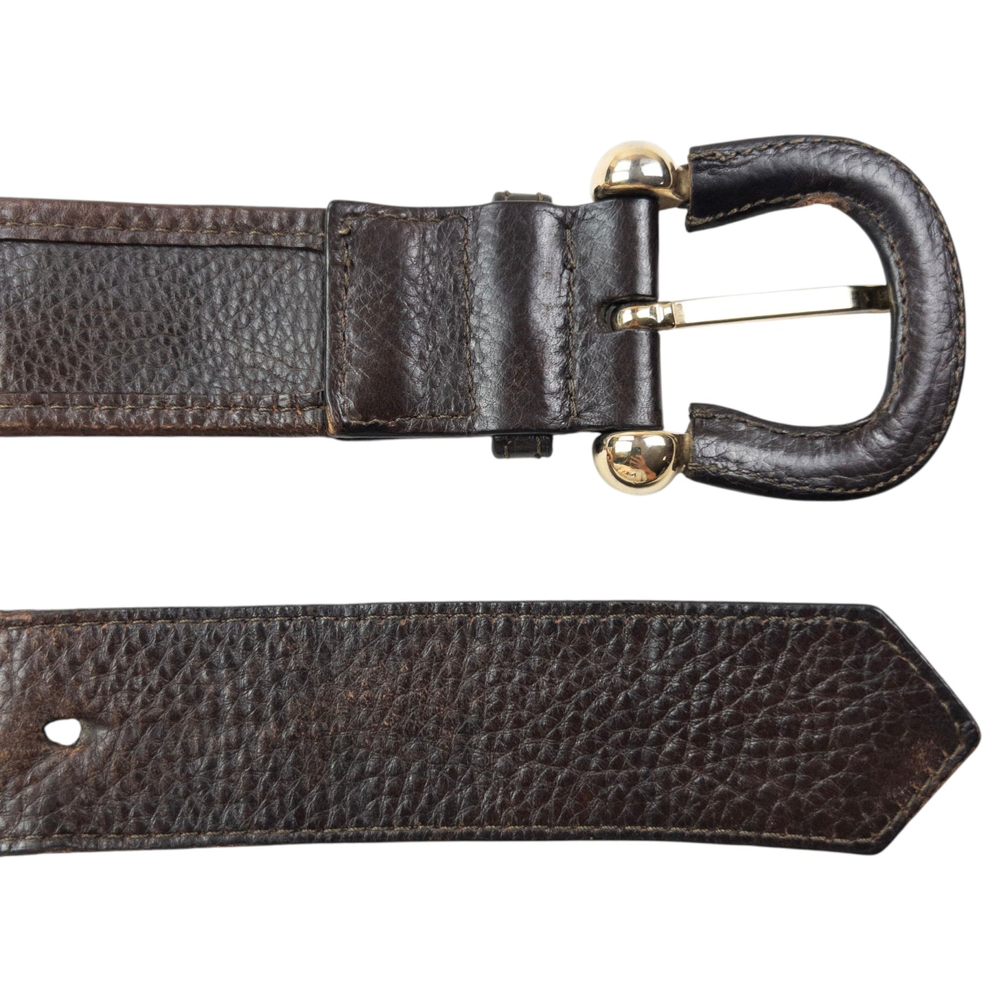 Vintage 2000s Burberry Nova Check Leather Belt Size S