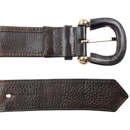 Vintage 2000s Burberry Nova Check Leather Belt Size S