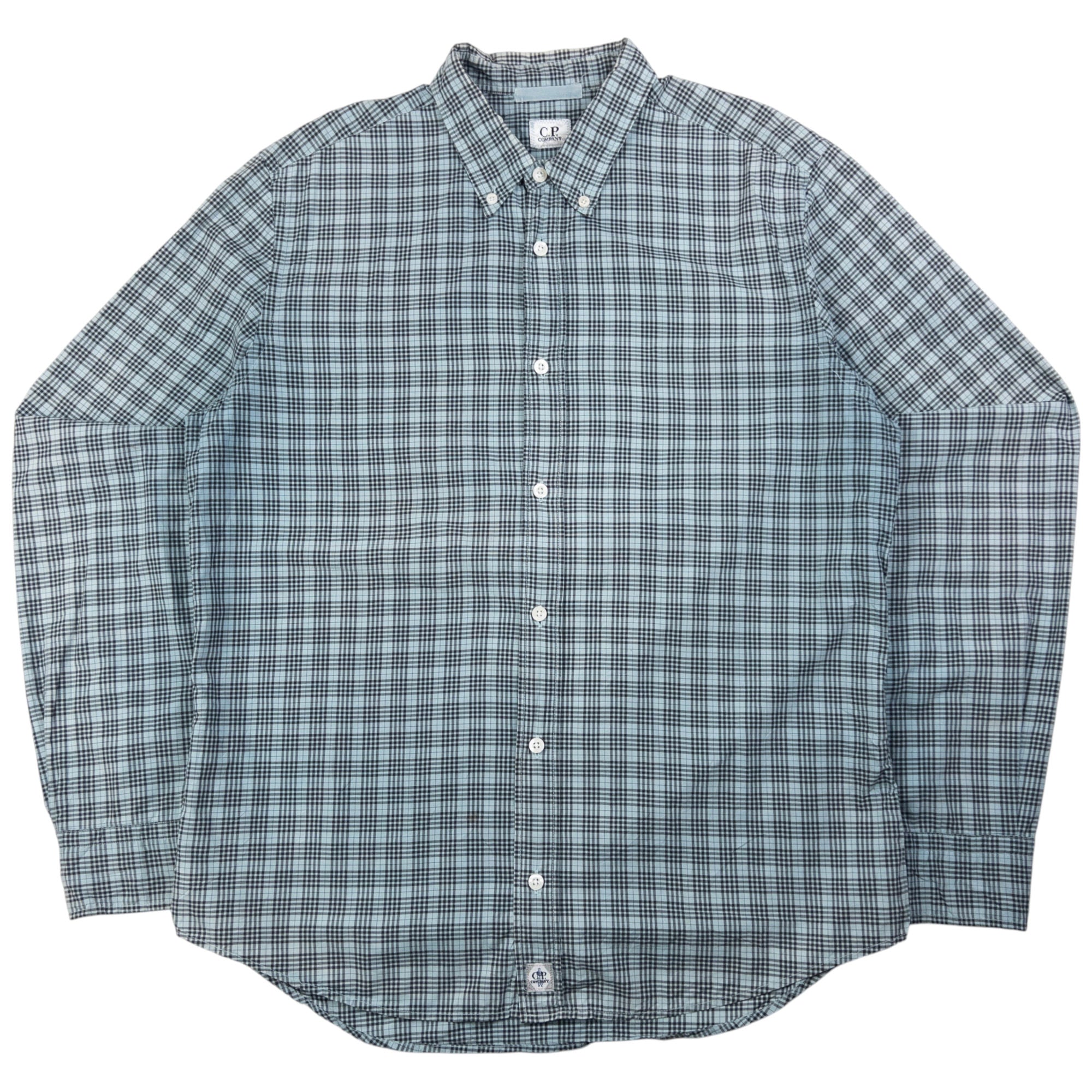 Vintage CP Company Checkered Long Sleeve Button Up Shirt Size M