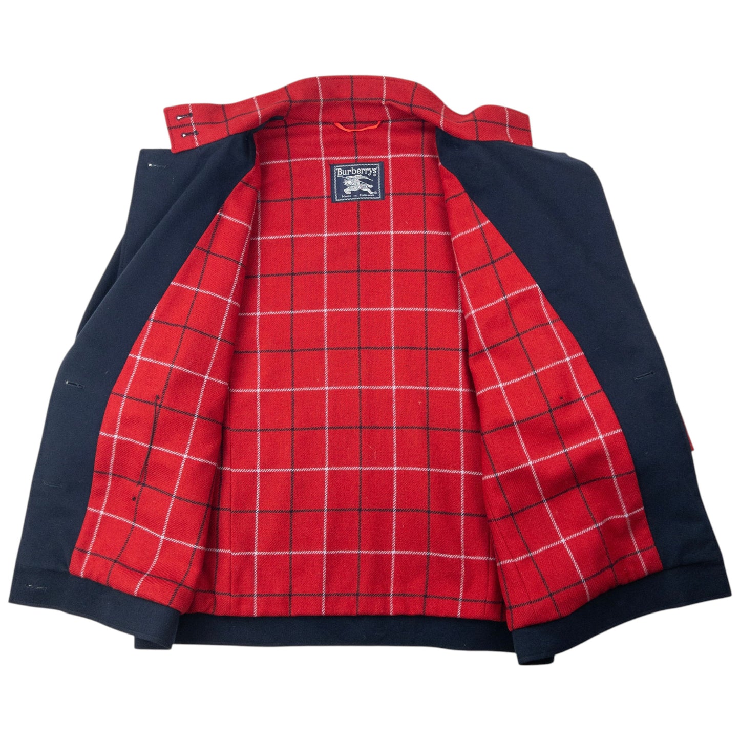 Vintage 90s Burberry Nova Check Lined Wool Jacket Size M