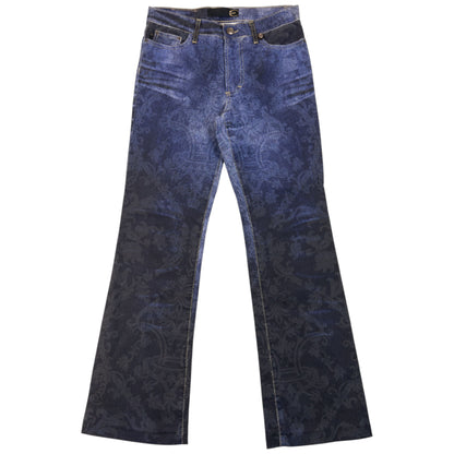 Vintage 2000s Roberto Cavalli Stretch Denim Pattern Jeans Womens Size W29