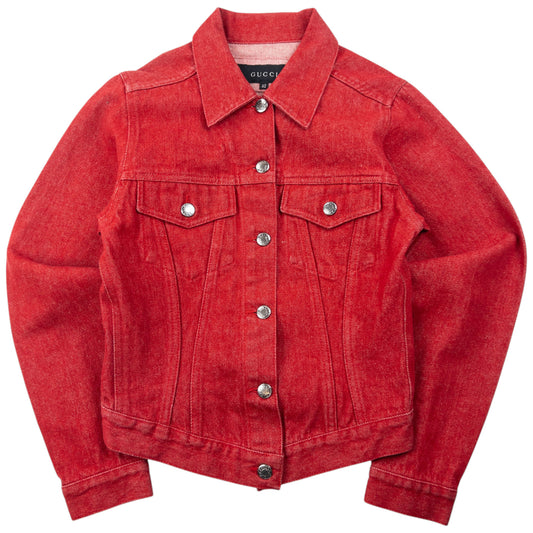 Vintage 1999 Gucci By Tom Ford Button Up Denim Jacket Womens Size M