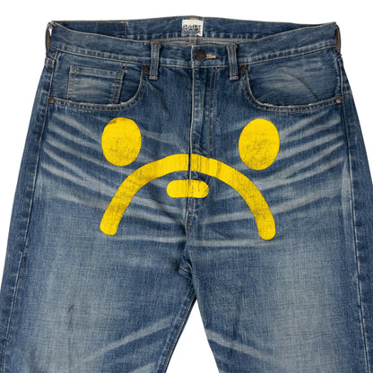 Vintage Bape Baby Milo Painted Denim Jeans Size L
