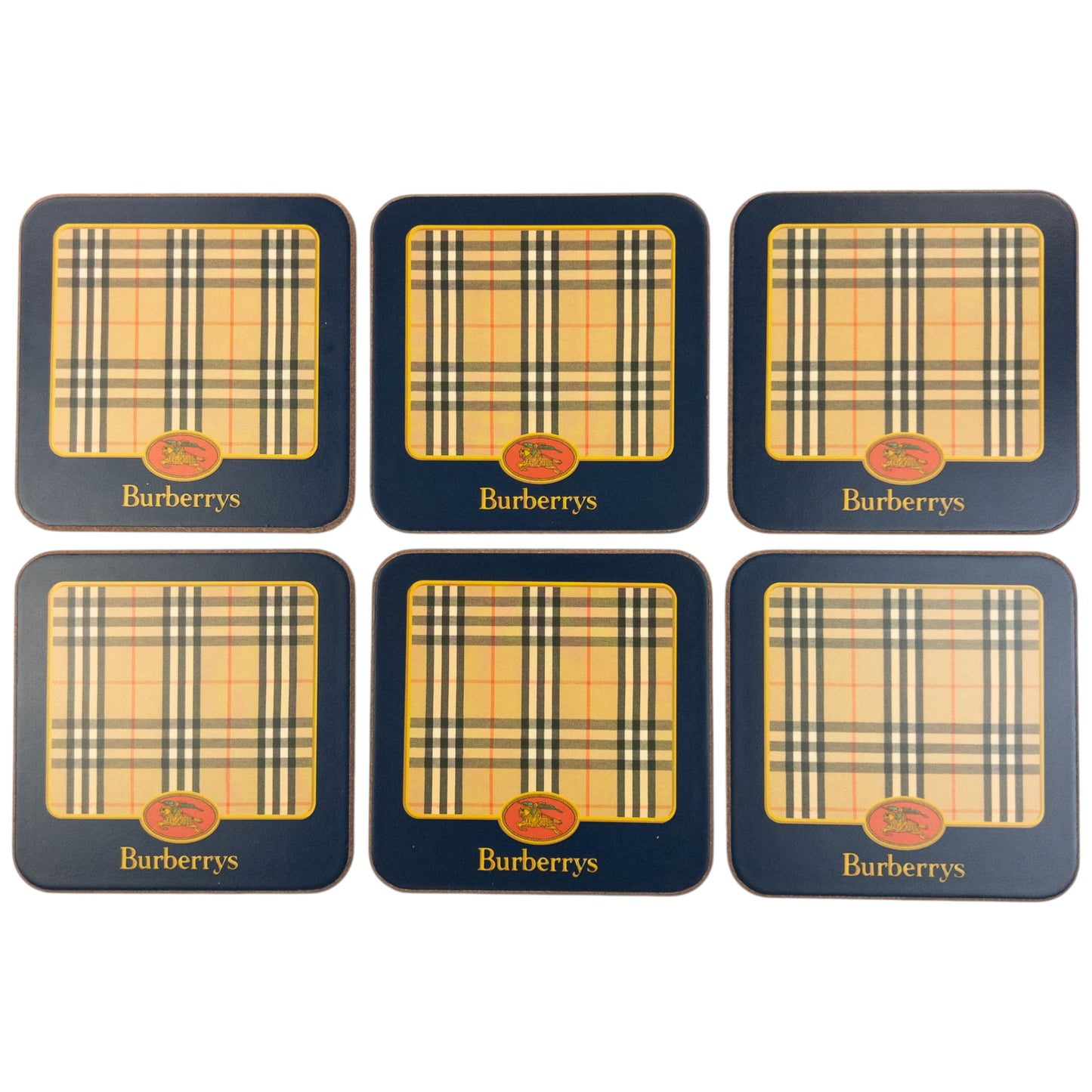Vintage 90s Burberry Nova Check Coasters