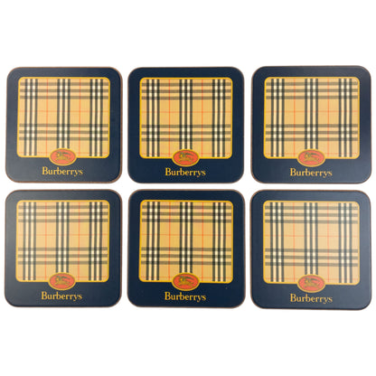 Vintage 90s Burberry Nova Check Coasters