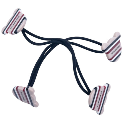 Vintage 2000s Burberry Nova Stripe Bear Hair Ties