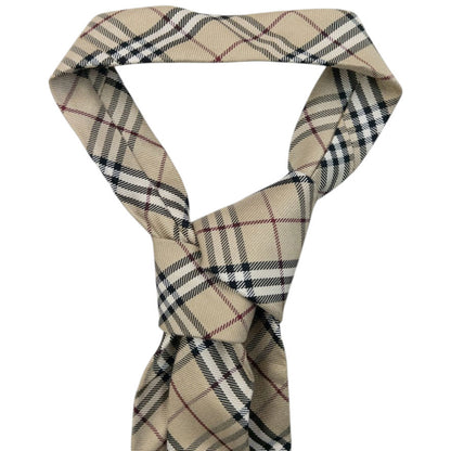Vintage 2000s Burberry Nova Check Silk Tie