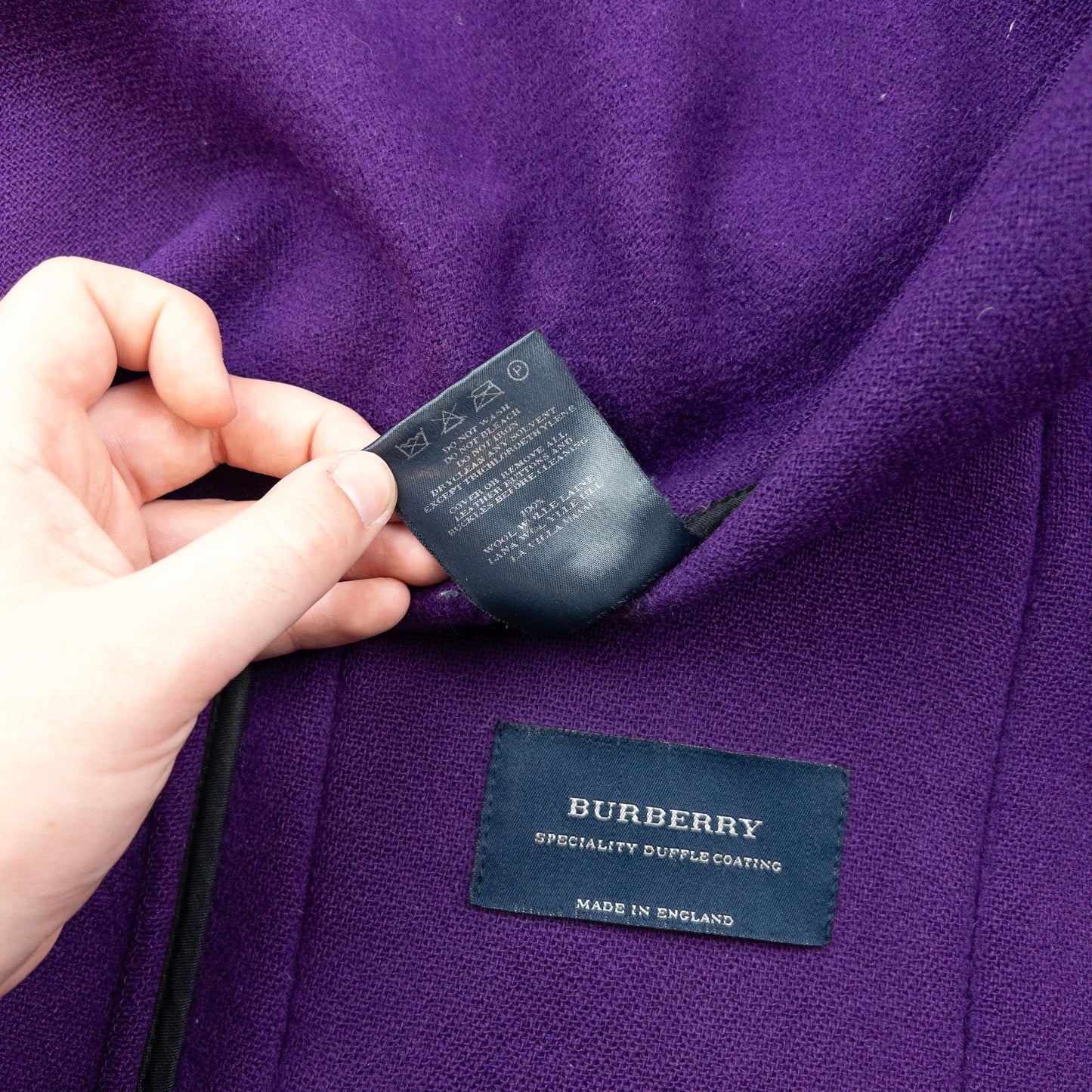Vintage 2000s Burberry Wool Duffle Jacket Womens Size XL