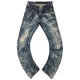 Vintage PPFM Curved Stacked Leg Denim Jeans Size W33