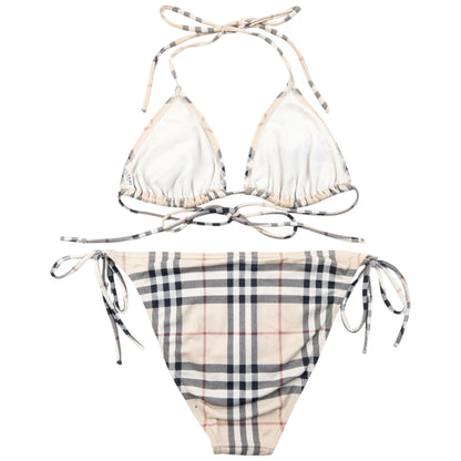 Vintage 2000s Burberry Nova Check Bikini Set Womens Size L