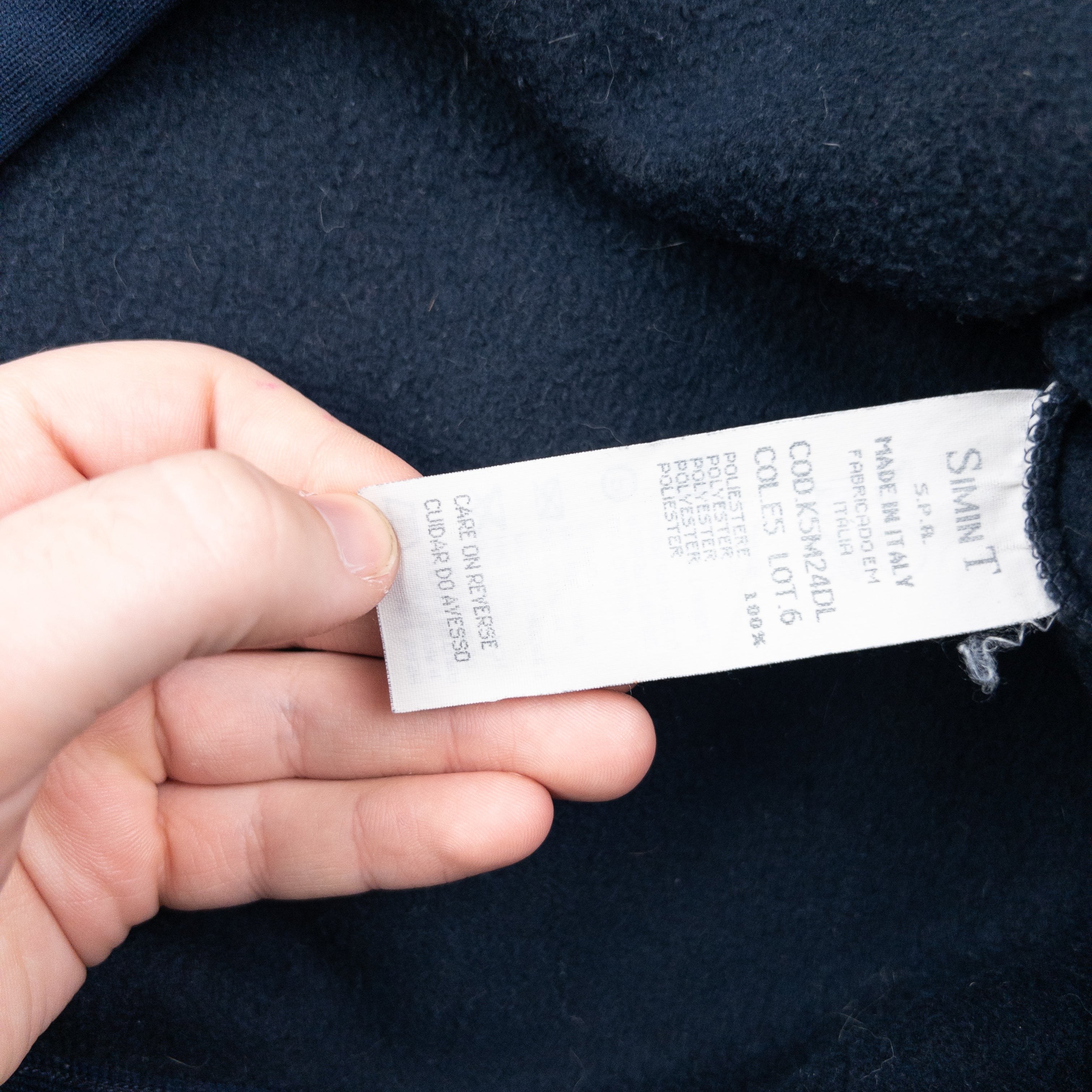 Vintage 90s Armani Jeans Monogram Fleece Sweatshirt Size M