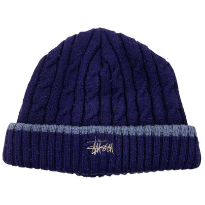Vintage 2000s Stussy Cable Knit Beanie Hat