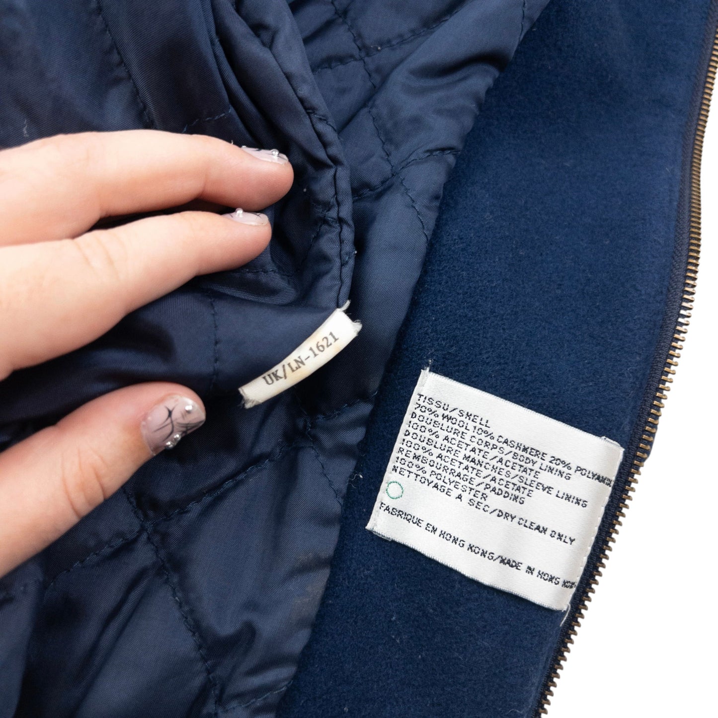 Vintage 80s YSL Yves Saint Laurent Cashmere Bomber Jacket Size XL
