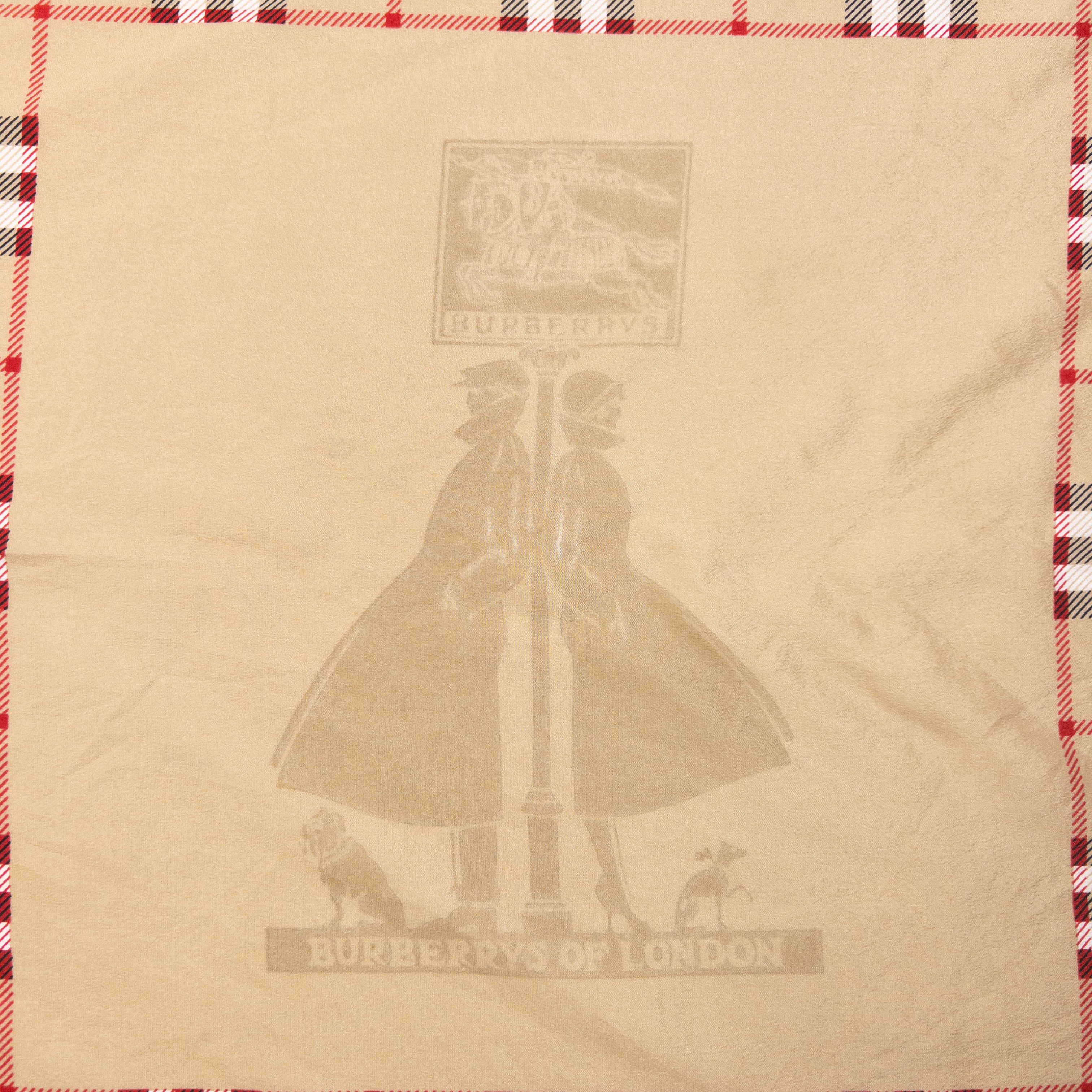 Vintage 90s Burberry Nova Check Silk Scarf